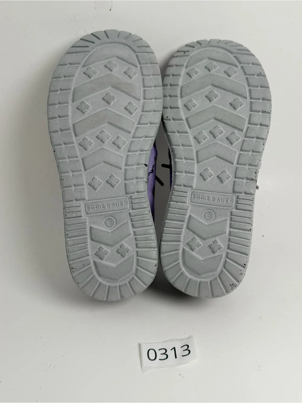 Eddie Bauer Lilac Butterfly Kids Sneakers with Gray Speckled Sole